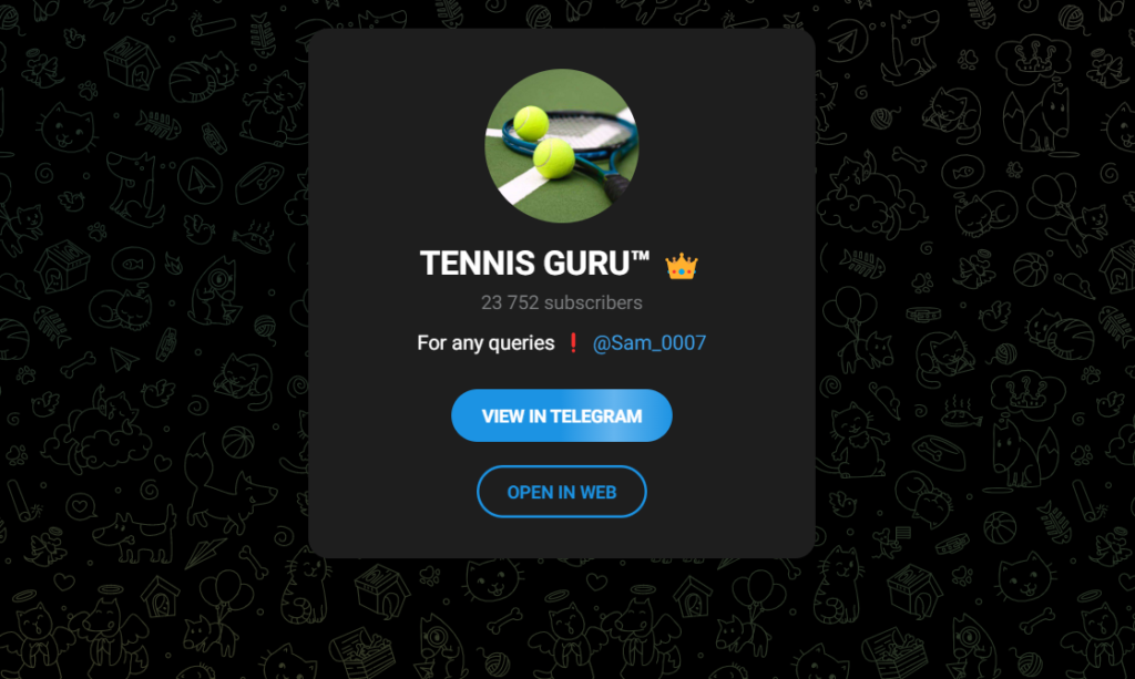 tennis prediction telegram channel