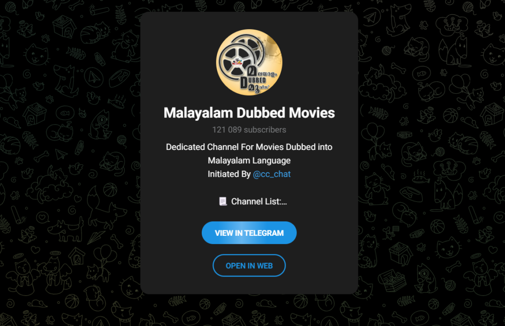 Best Malayalam Movies Telegram Channels